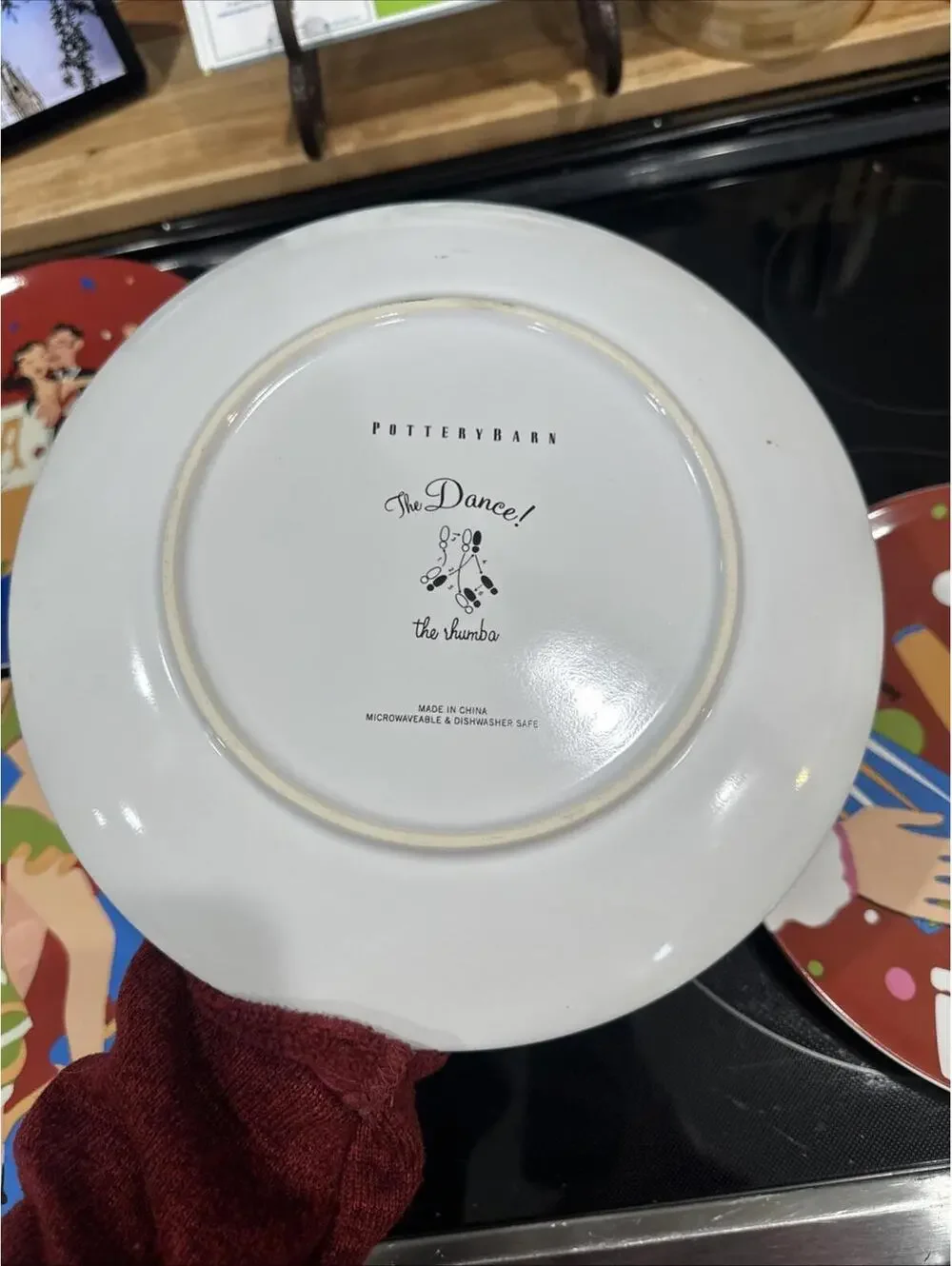 Lot Of 4 Retired Pottery Barn THE DANCE Plates: Mambo, Flamenco, Rhumba, Cha Cha